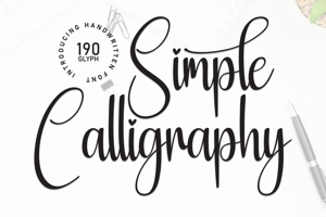 Related font Simple Calligraphy