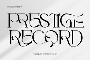 Related font PRESTIGE RECORD