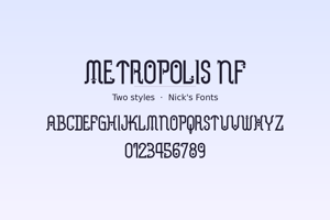 Related font Metropolis NF