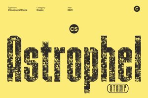 Related font CS Astrophel Stamp