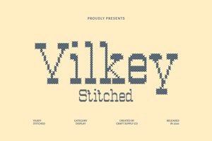 Related font Vilkey Stitched