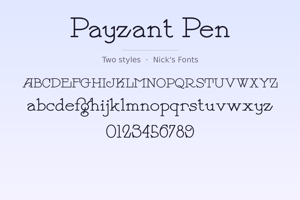 Related font Payzant Pen