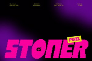 Related font CS Stoner Pixel