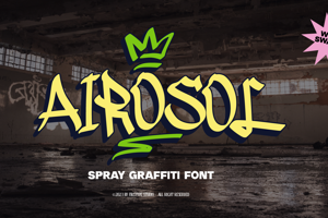 Airosol - Spray Graffiti Font