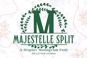 Related font Majestelle Split Monogram
