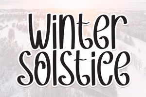 Related font Winter Solstice