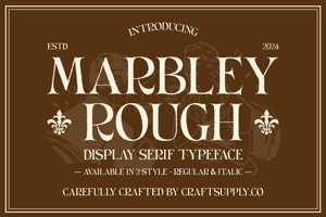 Related font Marbley Rough