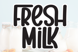 Related font Fresh Milk