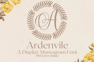 Related font Ardenvale Monogram
