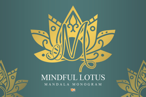 Mindful Lotus Mandala Monogram