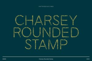 Related font Charsey Rounded Stamp