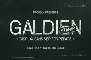 Related font Galdien Stamp