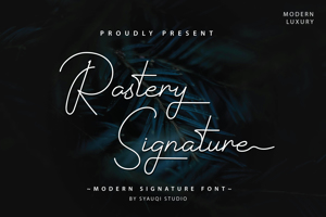 Related font Rastery Signature