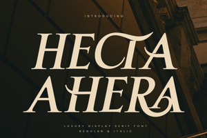 Related font Hecta Ahera Ita