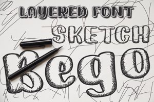 Sketch Bego | Handwritten Font