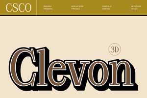 Related font Clevon 3D