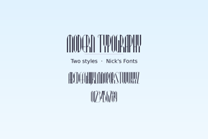 Related font Modern Typography