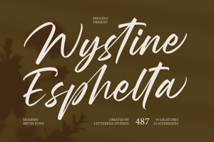 Related font Wystine Esphelta VERSION