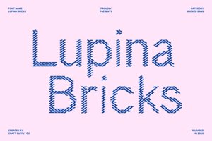 Related font Lupina Bricks