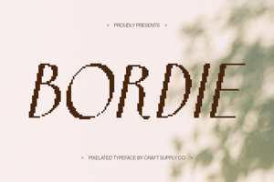 Related font Bordie Pixel
