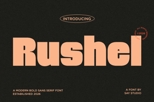 Related font Rushel DEMO