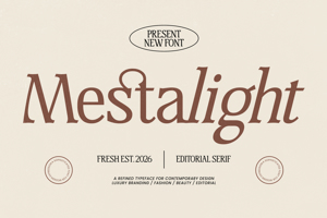 Related font Mestalight