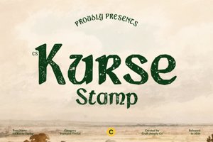 Related font CS Kurse Stamp