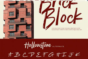 Related font Hollowstone