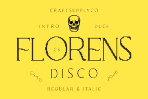 Related font CS Florens Disco