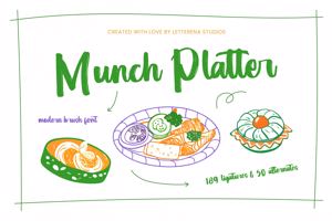 Related font Munch Platter VERSION