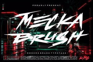 Related font Mecka Brush