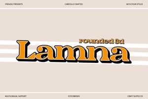 Related font Lamna Rounded 3D