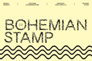 Related font CS Bohemian Stamp