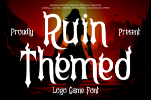 Related font Ruin Themed