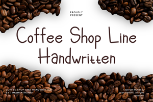 Related font Coffee Shop Line Handwritten