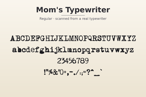 Related font Mom's Typewriter
