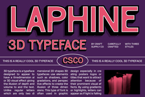 Related font Laphine 3D