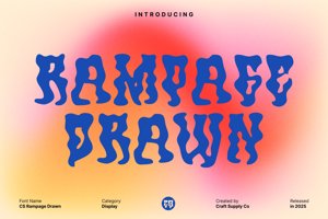 Related font CS Rampage Drawn