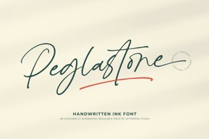 Related font Peglastone VERSION