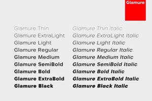 Glamure Black Italic