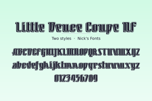 Related font Little Deuce Coupe NF