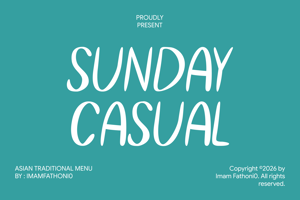 Related font Sunday Casual
