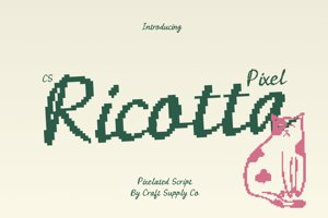 Related font CS Ricotta Pixel