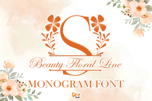 Beauty Floral Line Monogram