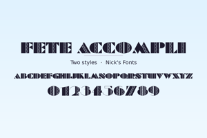 Related font Fete Accompli