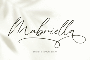 Related font Mabriella