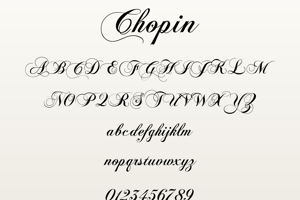 Related font Chopin Script