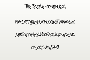 Related font The Battle Continuez