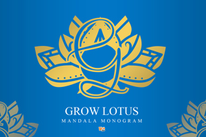 Grow Lotus Mandala Monogram