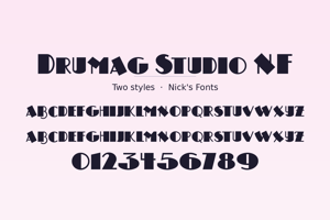 Related font Drumag Studio NF